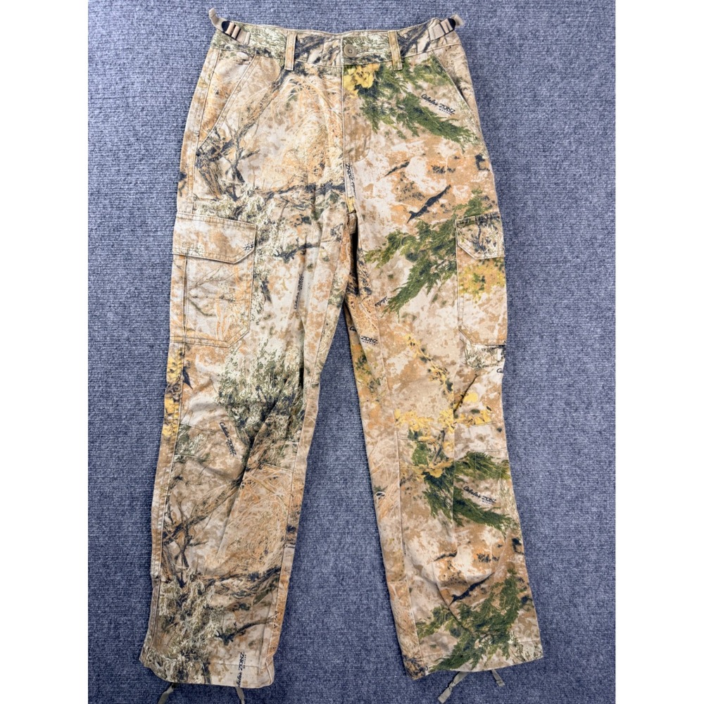 Cabelas Zonz Western Camo Cargo Pants Kids 14/14 Tactical Hiking Workwear Tan